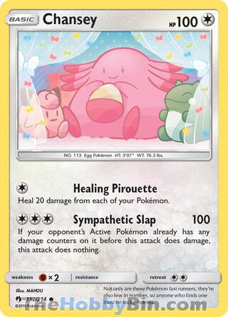 Chansey #152/214 Common - Lost Thunder Pokemon card