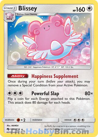 Blissey Lost Thunder Holo Rare #153/214