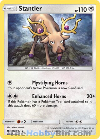Stantler #156/214 Uncommon - Lost Thunder Pokemon card