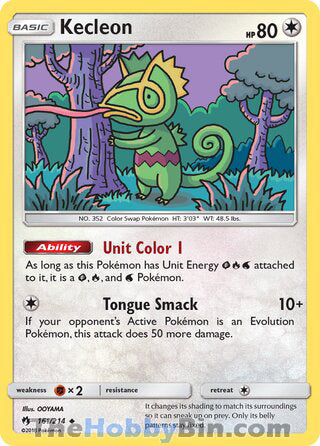 Kecleon #161/214 Uncommon - Lost Thunder Pokemon card