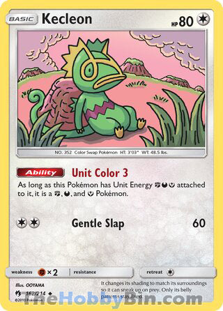 Kecleon #162/214 Uncommon - Lost Thunder Pokemon card