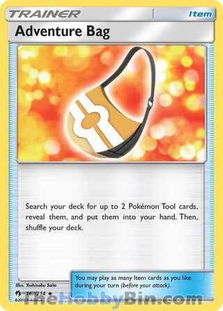 Adventure Bag #167/214 Uncommon - Lost Thunder Pokemon card
