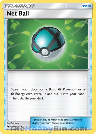Net Ball #187/214 Uncommon - Lost Thunder Pokemon card