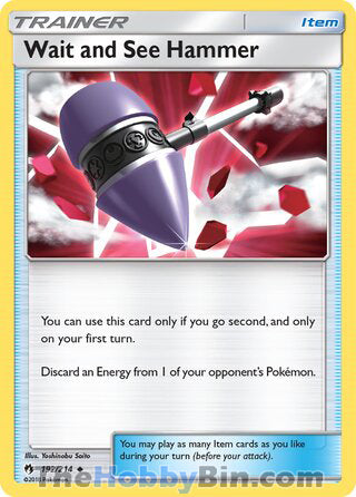 Wait and See Hammer #192/214 Uncommon - Lost Thunder Pokemon card