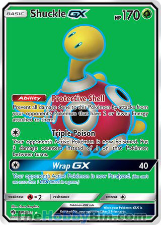 Shuckle GX #195/214 Ultra Rare - Lost Thunder Pokemon card
