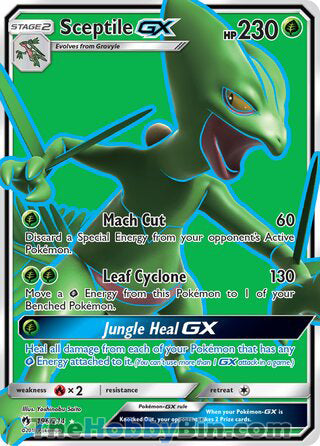 Sceptile GX #196/214 Ultra Rare - Lost Thunder Pokemon card