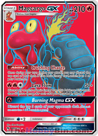 Magcargo GX #198/214 Ultra Rare - Lost Thunder Pokemon card