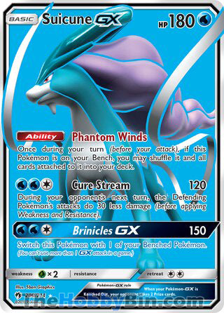 Suicune GX #200/214 Ultra Rare - Lost Thunder Pokemon card