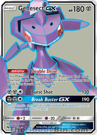 Genesect GX #204/214 Ultra Rare - Lost Thunder Pokemon card