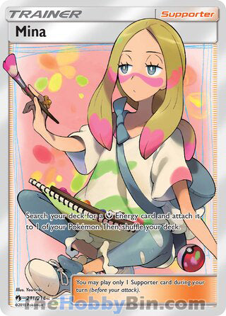 Mina #211/214 Ultra Rare - Lost Thunder Pokemon card