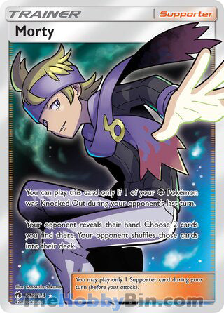 Morty #212/214 Ultra Rare - Lost Thunder Pokemon card