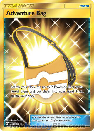 Adventure Bag #228/214 Secret Rare - Lost Thunder Pokemon card