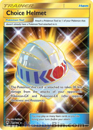 Choice Helmet #229/214 Secret Rare - Lost Thunder Pokemon card