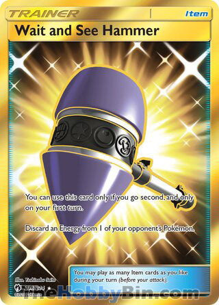 Wait and See Hammer #236/214 Secret Rare - Lost Thunder Pokemon card