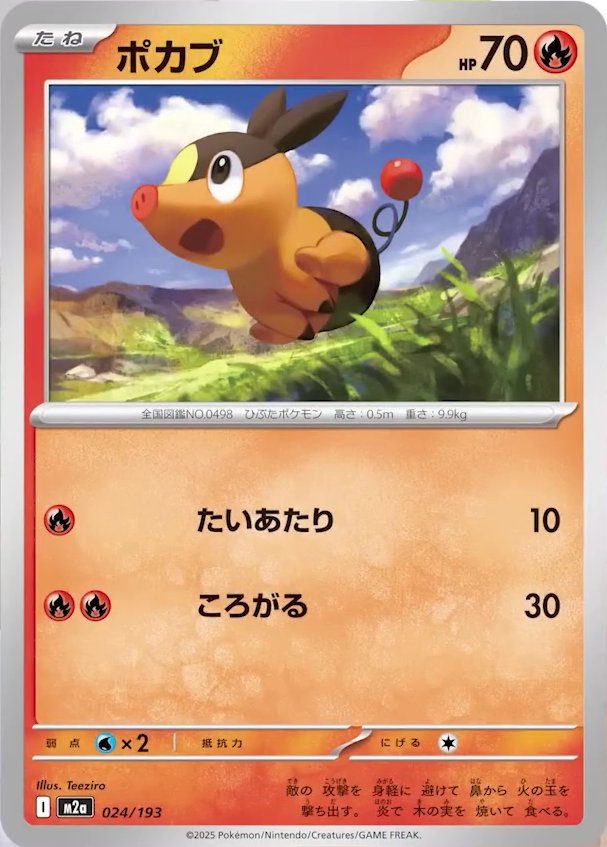 Tepig MEGA Dream ex Card #024