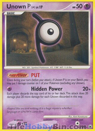 Unown [P] #33/100 Rare - Majestic Dawn Pokemon card