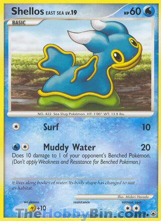 Shellos East Sea #73/100 Common - Majestic Dawn Pokemon card