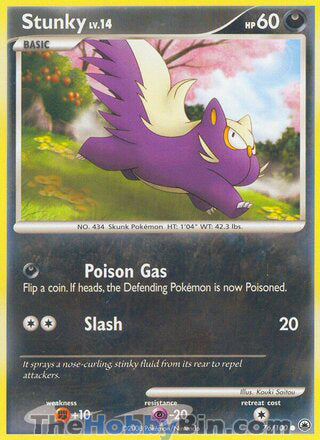 Stunky #76/100 Common - Majestic Dawn Pokemon card