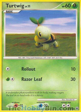 Turtwig #77/100 Common - Majestic Dawn Pokemon card