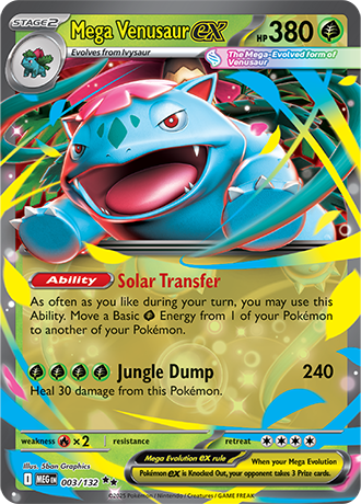 Mega Venusaur ex #3/132 Double Rare - Mega Evolution Pokemon card
