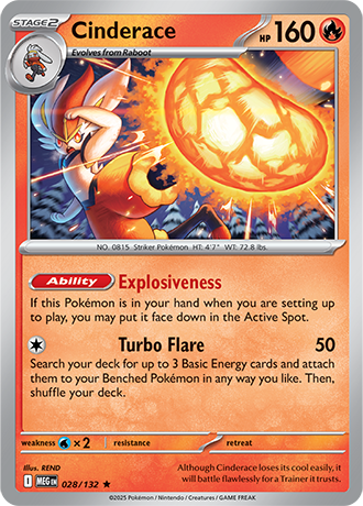 Cinderace Mega Evolution Rare #028/132