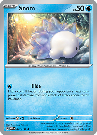 Snom #42/132 Common - Mega Evolution Pokemon card