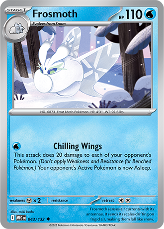 Frosmoth #43/132 Uncommon - Mega Evolution Pokemon card