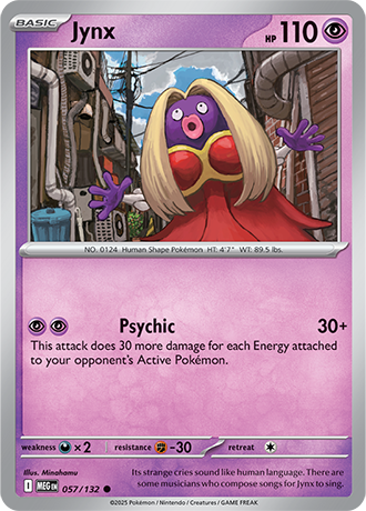 Jynx #57/132 Common - Mega Evolution Pokemon card