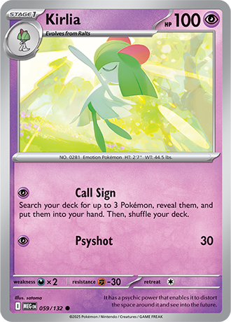Kirlia #59/132 Common - Mega Evolution Pokemon card