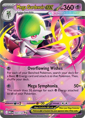 Mega Gardevoir ex #60/132 Double Rare - Mega Evolution Pokemon card