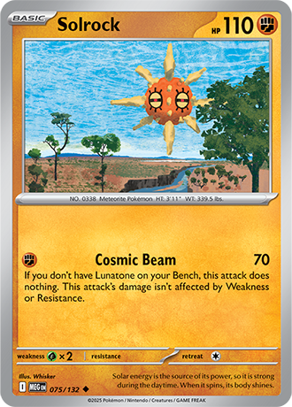 Solrock #75/132 Uncommon - Mega Evolution Pokemon card