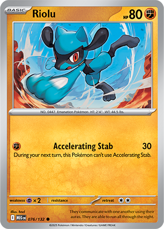 0076 Riolu Common Mega Evolution