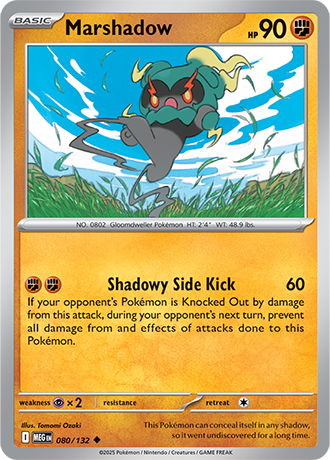 Marshadow #80/132 Uncommon - Mega Evolution Pokemon card