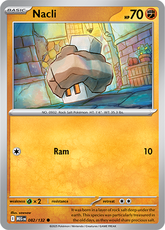 Nacli #82/132 Common - Mega Evolution Pokemon card