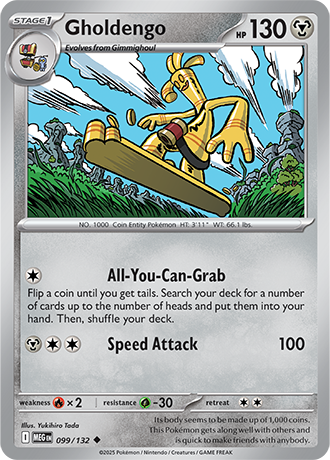 Gholdengo #99/132 Uncommon - Mega Evolution Pokemon card
