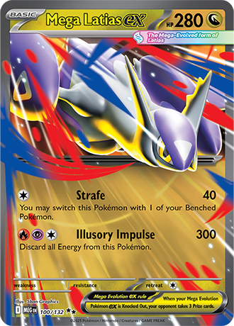 Mega Latias ex #100/132 Double Rare - Mega Evolution Pokemon card