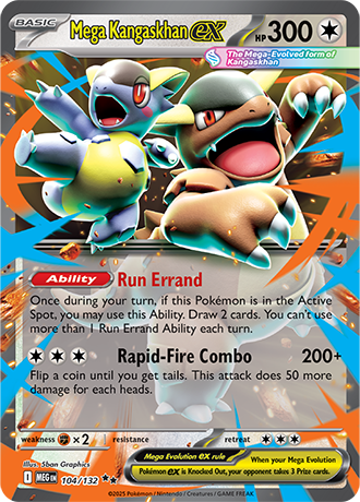 Mega Kangaskhan ex #104/132 Double Rare - Mega Evolution Pokemon card