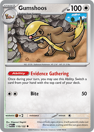Gumshoos #110/132 Uncommon - Mega Evolution Pokemon card