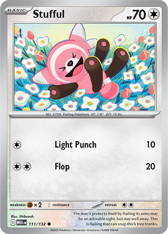 Stufful #111/132 Common - Mega Evolution Pokemon card