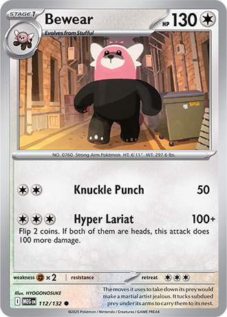 Bewear Mega Evolution Common #112/132