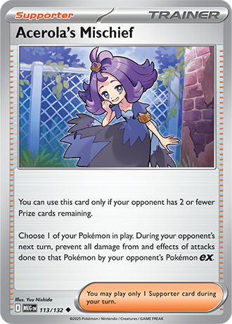 Acerola's Mischief #113/132 Uncommon - Mega Evolution Pokemon card