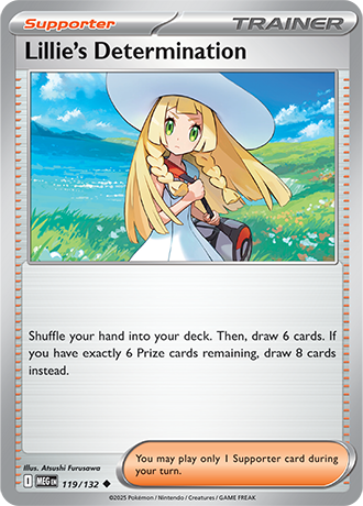 Lillie's Determination #119/132 Uncommon - Mega Evolution Pokemon card