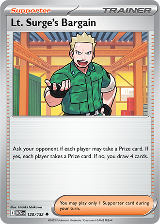 Lt. Surge's Bargain #120/132 Uncommon - Mega Evolution Pokemon card