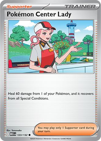 Pokémon Center Lady #123/132 Common - Mega Evolution Pokemon card