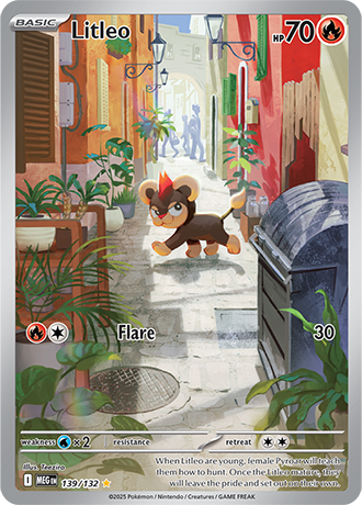 Litleo #139/132 Illustration Rare - Mega Evolution Pokemon card