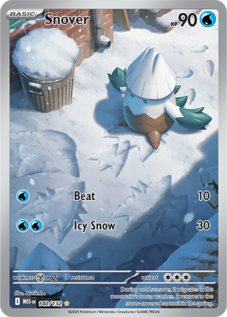 Snover #140/132 Illustration Rare - Mega Evolution Pokemon card