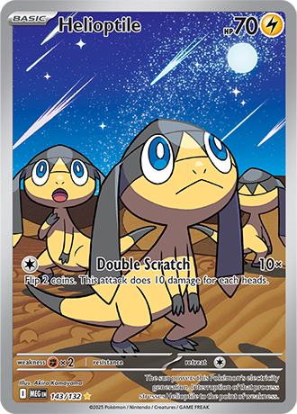 Helioptile #143/132 Illustration Rare - Mega Evolution Pokemon card