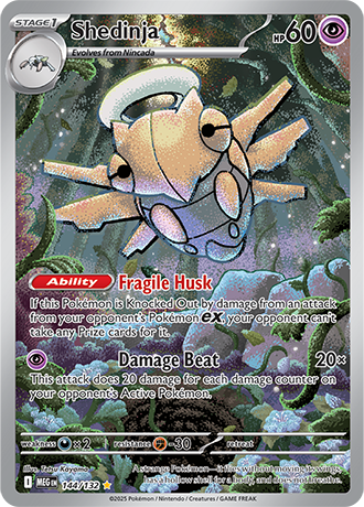 Shedinja #144/132 Illustration Rare - Mega Evolution Pokemon card