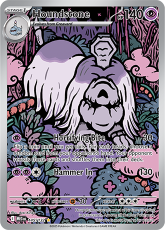 0145 Houndstone Illustration Rare Mega Evolution