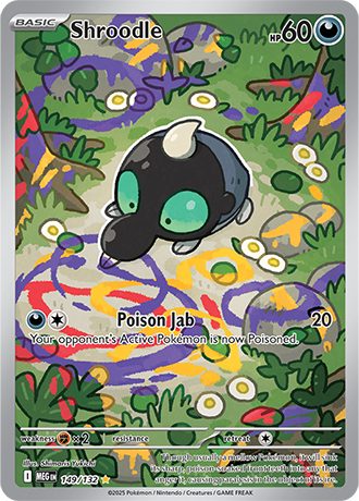 Shroodle Mega Evolution Illustration Rare #149/132